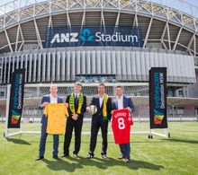 Robbie Slater, Alex Tobins, David Zdrilic and Jason Culina announce Liverpool Legends game in Sydney