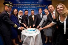 (L-R) Mr Zhou Weidong - VP and Chief Pilot Xiamen Airlines, Wang Hongbo – Business Counsellor Consulate General of People’s Repu