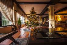 The Jim Thompson Tea Room decorated for the festive season. 