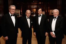 Australian High Commissioner Alexander Downer, HRH The Duke of Edinburgh, Atlantic Productions CEO and Creative Director, Anthon