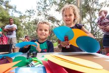 Family fun at the National Gallery of Australia, Canberra.