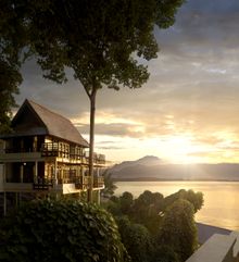 Majestic hillside villas at Gaya Island Resort