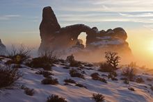 Arches National Park Turret Arch Winter