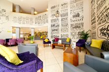 The lounge area at YHA Cardiff Central