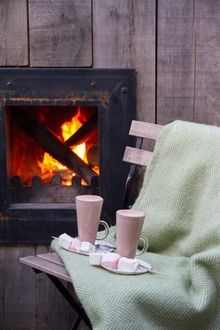 Hot chocolate and marshmallows at The Bell in Ticehurst