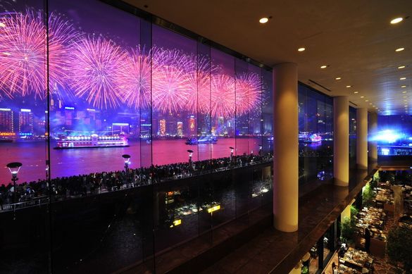 Front Row Chinese NY Fireworks Viewing from InterContinental Hong Kong