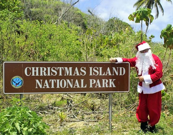 Santa on Christmas Island