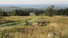 View from the „Erbeskopf“ across the Hunsrück-Hochwald National Park