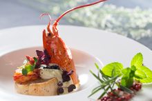 Pan fried scallop, parsnip mousse, Boston lobster, Oscietra caviar