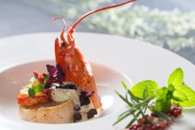Pan fried scallop, parsnip mousse, Boston lobster, Oscietra caviar