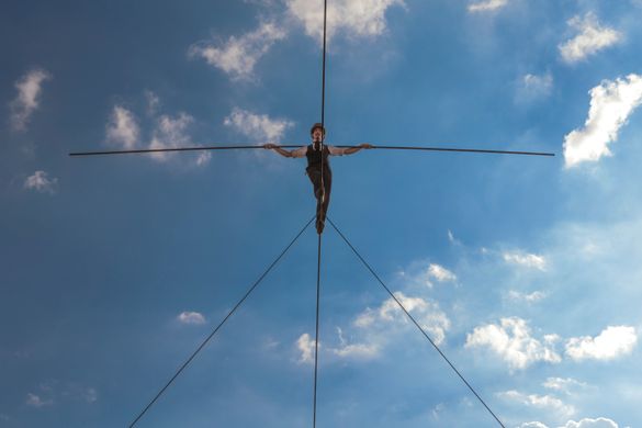 Chris Bull, highwire walker