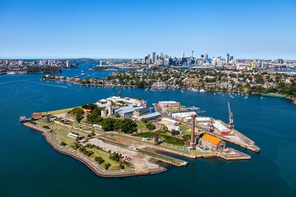 Cockatoo Island aerial Credit Mark Merton