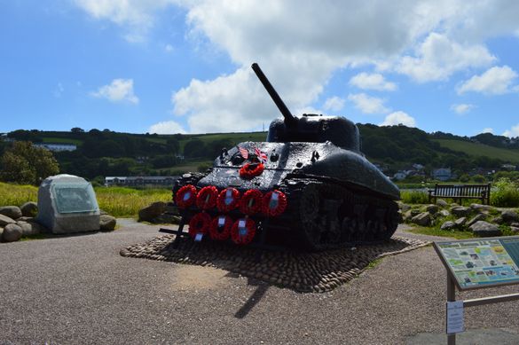 The Sherman Tank at Torcross, Slapton Sands