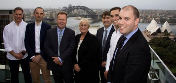 Phil Beeson, IHG’s Key Account Director – Sport (far right) with (from left) Andy Friend, Australian 7s coach;  Philippe Bourdar
