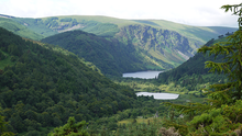 View of Glendalough lakes, Wicklow Way, Ireland