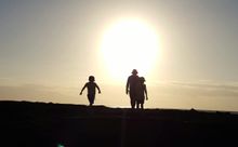 Max and Lachlan Hall with Naturalist in the Galapagos Islands