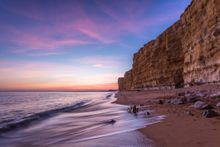 Burton Bradstock after the sun set by Ian Alcock