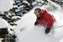 Deep powder In Jupiter Bowl, Park City