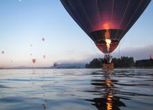 Dozens of hot air balloons fill the skies above the capital from 12-20 March as part of the Canberra Balloon Spectacular.