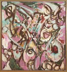 Lee Krasner, Four, 1957; oil on cotton duck; 58 1/2 x 53 3/4 in. (148.59 x 136.53 cm); fractional and promised gift of Barbara a