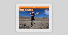 iPad sample: A view of the new Adventure Junky app