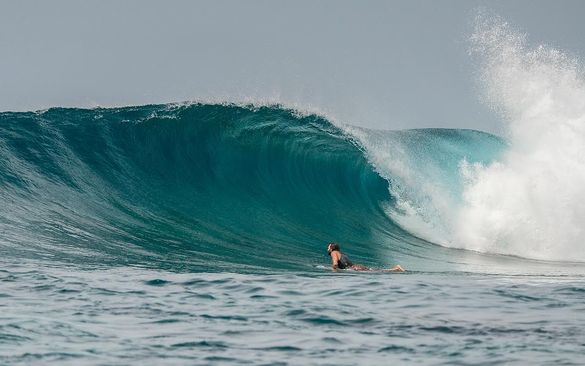 Luxury surfing in the Maldives