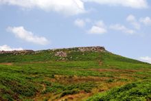 Approaching Carl Wark hillfort