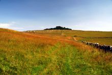 Looking up at Minning Low
