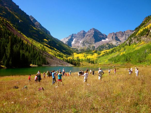 The Maroon Bells in Summer