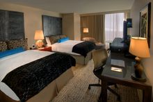 Image 3: A Guest Room with two double beds at Hotel Palomar Los Angeles – Beverly Hills. 