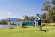 Faldo plays two holes with each group