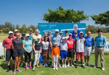 Guests get an upclose experience with Sir Nick at the golf clinic and through the 2-day event