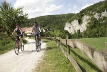 Couple biking in Baden-Württemberg