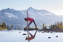 Skiing and yoga in Colorado