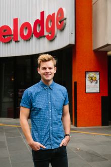 Comedian Joel Creasey at Travelodge Hotels