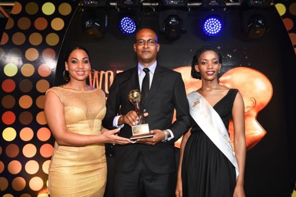 Mr Benneth Alphonse, HR Manager Eden Bleu Hotel and World Travel Awards Host, Abby Plaaties
