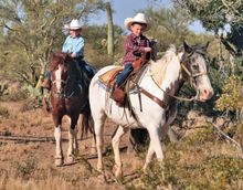 Tots on the trail, White Stallion Guest Ranch, Arizona 