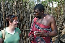Meeting village chief, Swaziland (seven day Kruger Swazi & Beach)