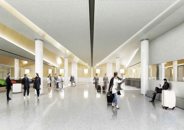 The new spaces at Canberra Airport will incorporate contemporary and light-filled design elements.