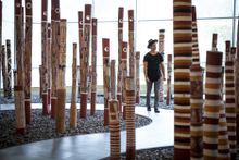 Visit the icons: Ramingining Artists, The Aboriginal Memorial 1987-88, (detail), National Gallery of Australia, purchased with t