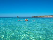 Person floating on Rottnest Island