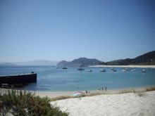 Award winning Blue Flag Isla Cies beach in Galicia, Spain