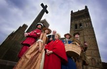Campaign partners gather to launch the spring heritage campaign at Durham Cathedral