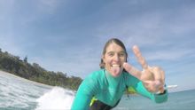 Surfing Champion Pam Burridge on the South Coast of NSW