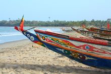 Fishing boats along the beach