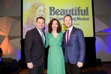 NSW Minister for Trade, Tourism and Major Events Stuart Ayres with Broadway star Rebecca LaChance and Michael Cassel, Australian