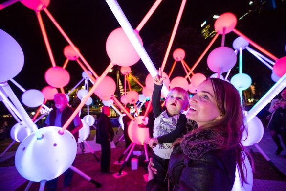 Children enjoy Vivid Sydney 2015