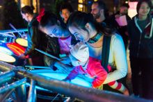 Families enjoy Vivid Sydney 2015