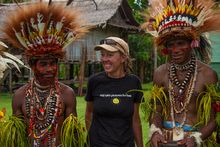 Fiona Harper travel writer on assignment in PNG