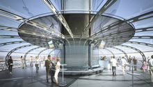 An impression of the inside of the British Airways i360 pod 